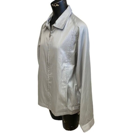 Kenneth Cole Gray Light Weight Cotton-Blend Jacket Size Large - Picture 2 of 6